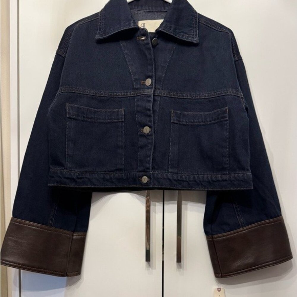 NWT Size M - Pilcro 100% Cotton Cuffed Crop Denim Jacket (NWT US$ 168) - Picture 11 of 16